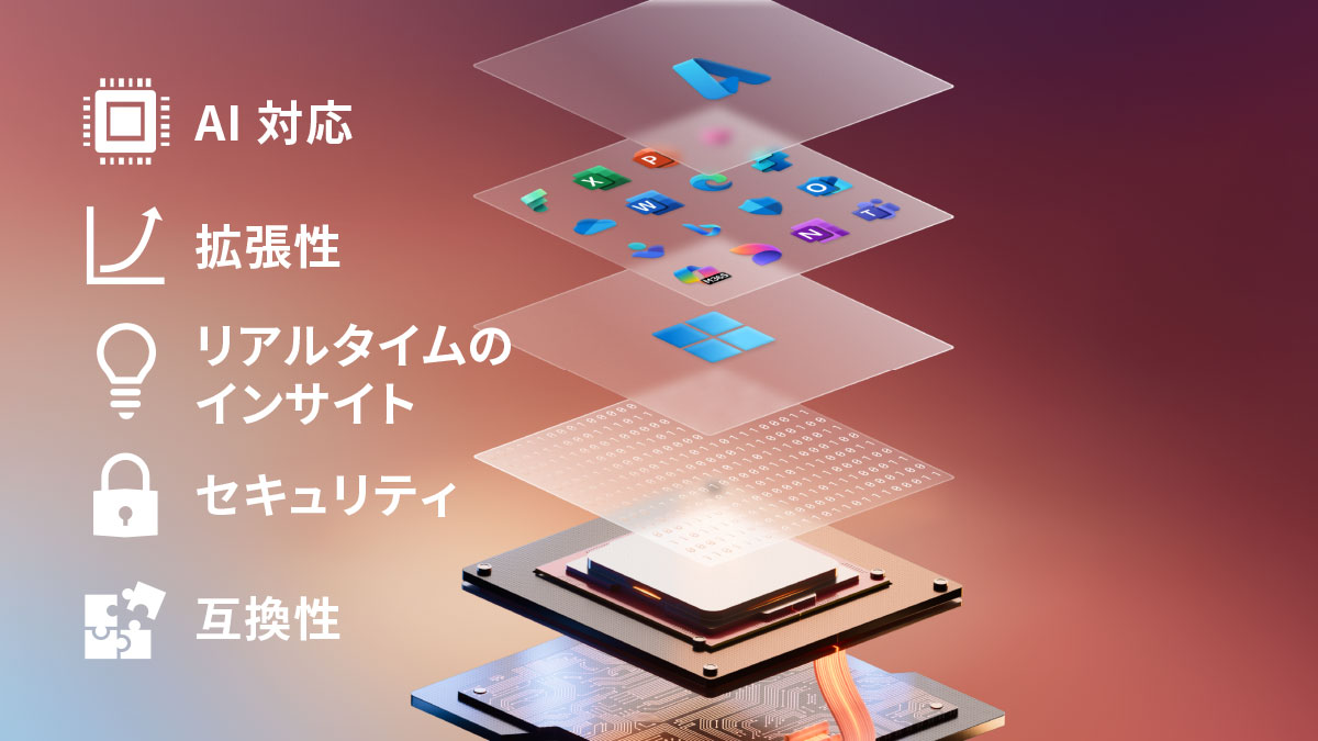 業務効率化に貢献するCopilot+ PC イメージ
